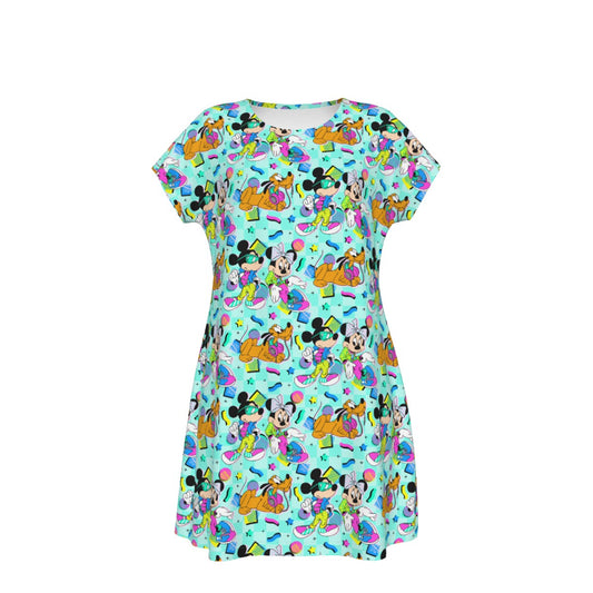 80s Pop Party Pals - Women's T-Shirt Dress