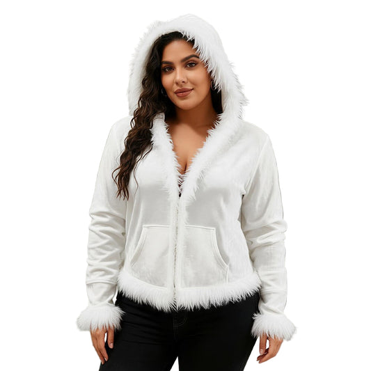 Pick Any Print from our Shop - Women's Velvet Faux Fur Cardigan