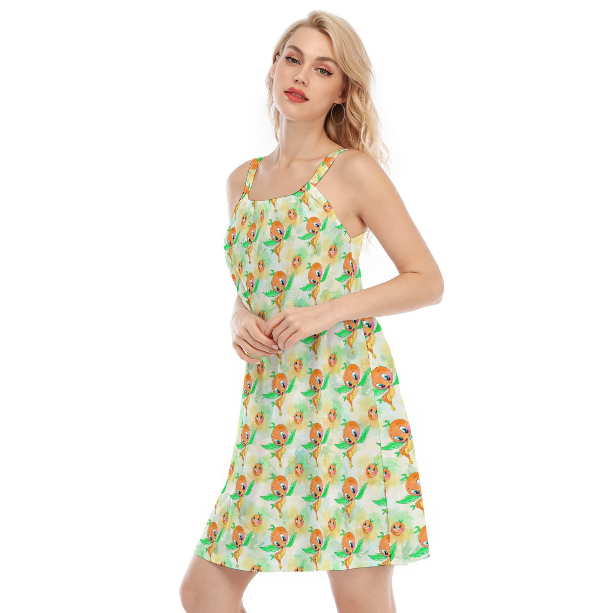Sunny Citrus Thoughts - Women’s Adjustable Sundress