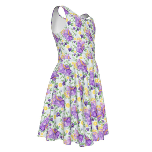 Zest Of The Fest Violet Lemonade - Kid's Sleeveless Skater Dress