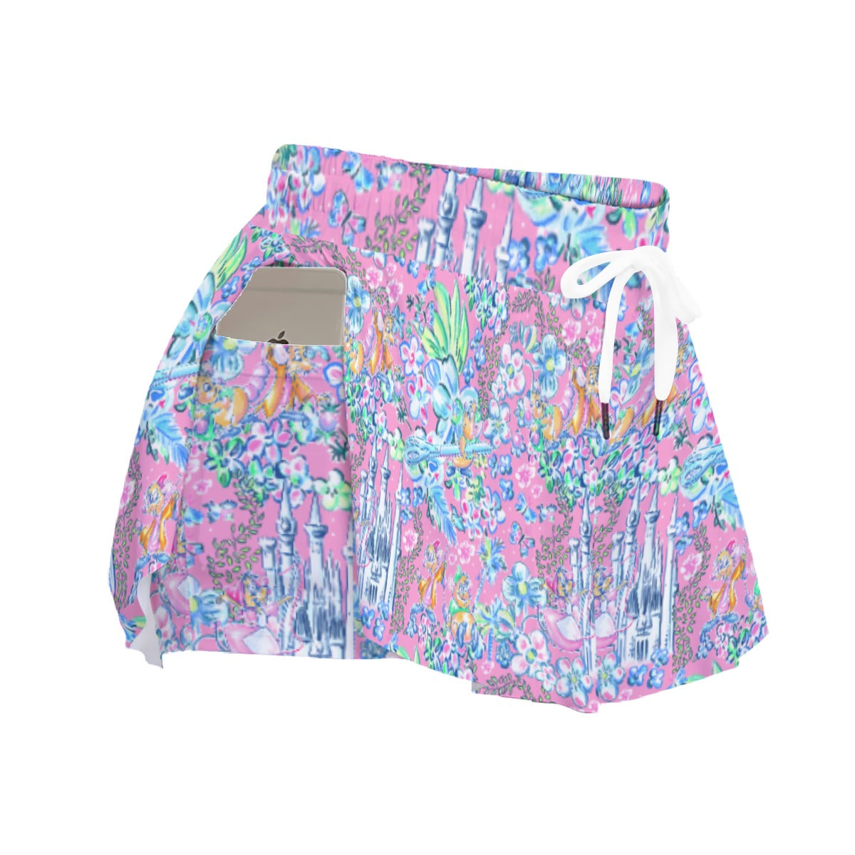 Bright Tropical Dreams - Enchanted Squeaky Helpers - Women's Flowy Pocket Shorts