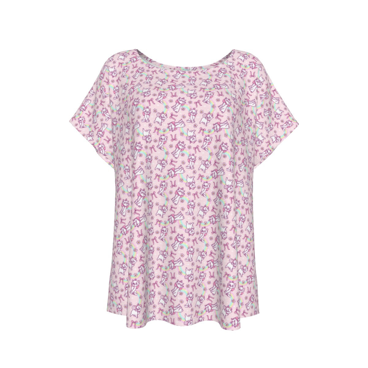 Rainbow Bow Kitty - Women’s Relaxed Fit Scoop Tee