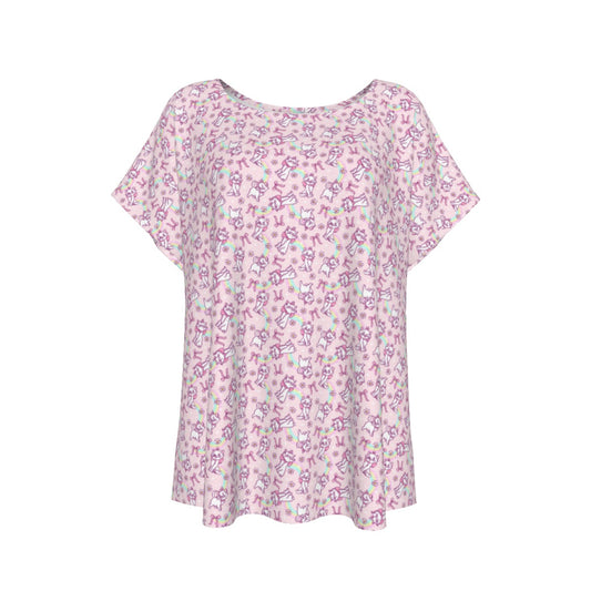 Rainbow Bow Kitty - Women’s Relaxed Fit Scoop Tee