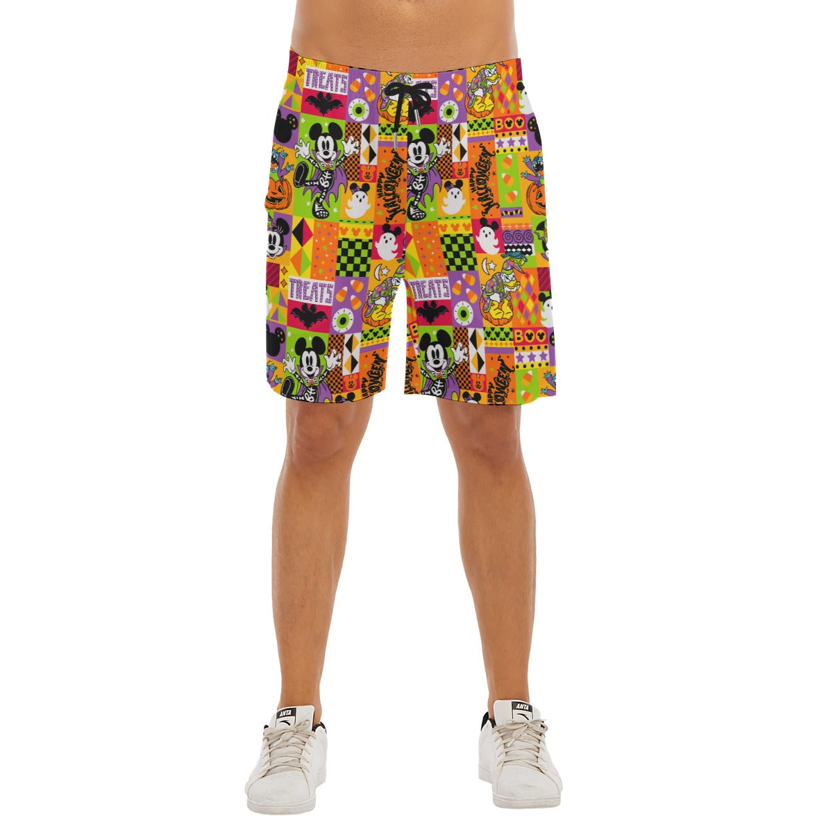 Spooky Patchwork Treats - Men’s Pocket Beach Shorts