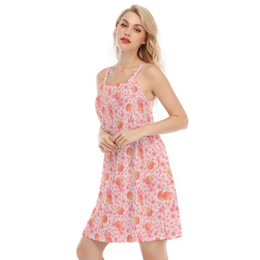 Summer Fruits - Peaches - Women’s Adjustable Sundress