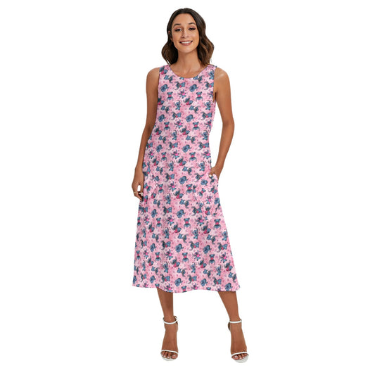 Valentine’s Mischief - Women’s Diagonal Pocket Midi Dress