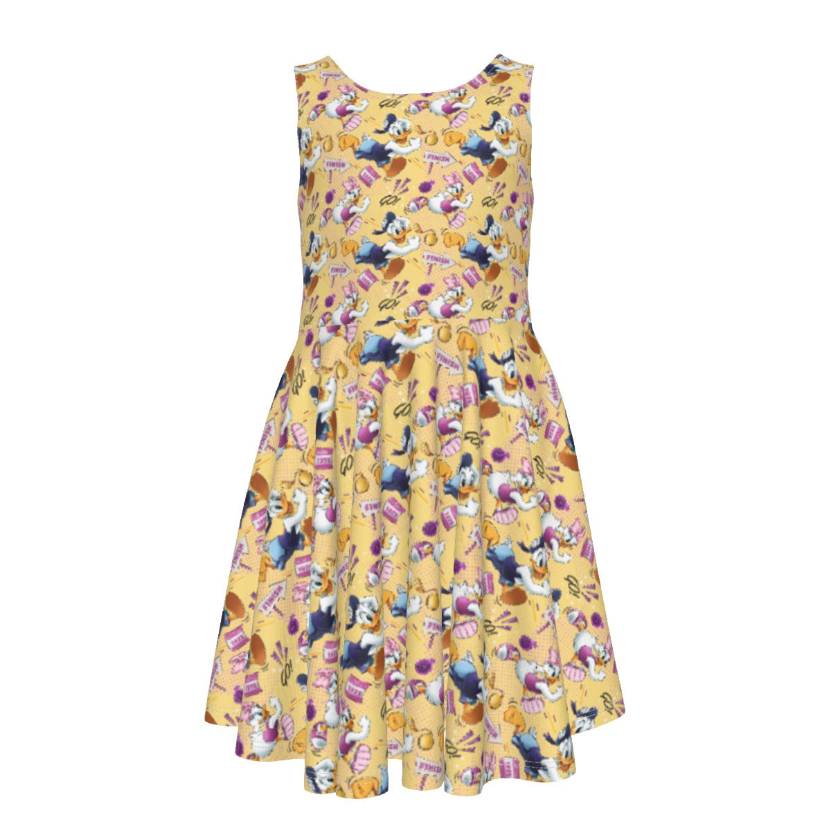 Feisty Marathon Match-Up - Kid's Sleeveless Skater Dress