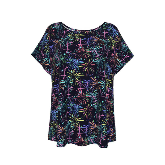 Fireworks - Women’s Relaxed Fit Scoop Tee