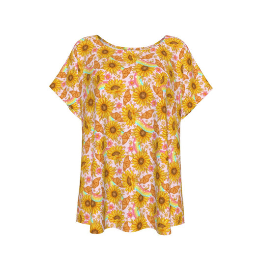 Sunflower Dreams - Women’s Relaxed Fit Scoop Tee