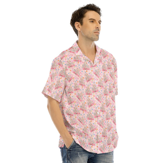 25th Birthday Cake Castle - Men's Hawaiian Button Up Shirt
