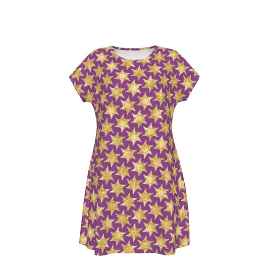 Golden Sun Symbols - Women's T-Shirt Dress