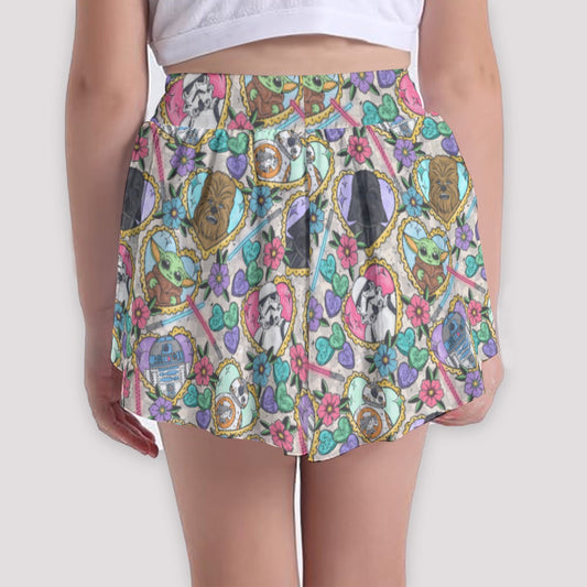 Tattoo Hearts Galactic Legends - Girls’ Flowy Pocket Shorts