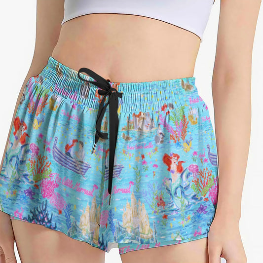 Ocean Wonderland Dreams - Women's Flowy Pocket Shorts