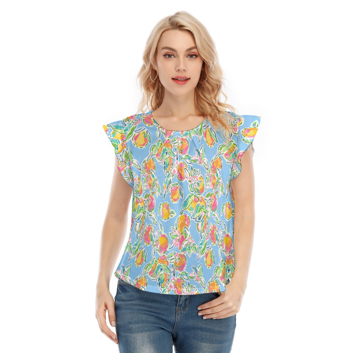 Peachy Keen - Women’s Flutter Sleeve Top