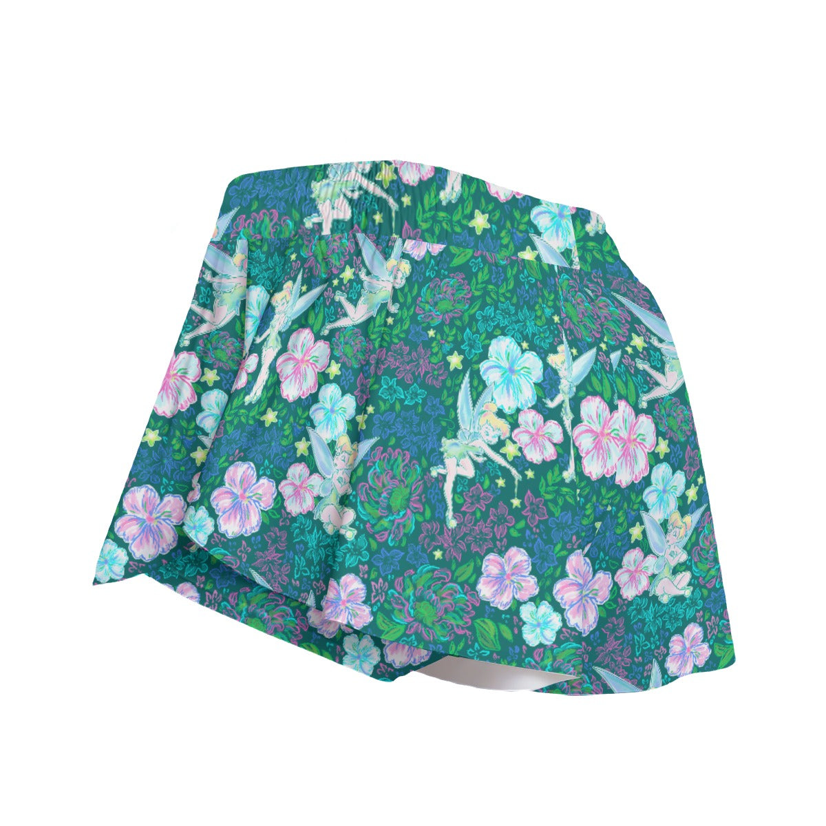 Pixie in Neon Blooms - Women's Flowy Pocket Shorts