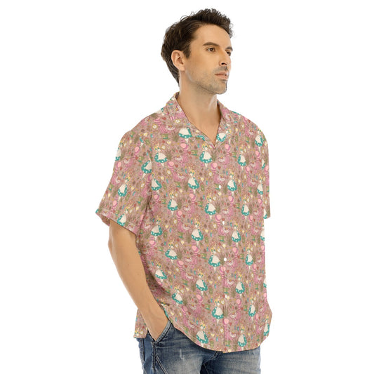 Whimsical Wonderland Cottagecore - Men's Hawaiian Button Up Shirt