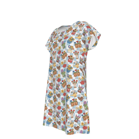 Flourishing Fairytale Pots - Women's T-Shirt Dress