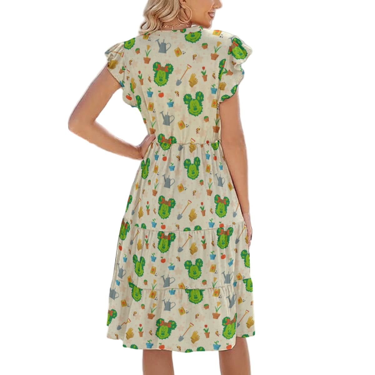 Spring Flower & Garden Festival - Women's Tiered Pocket Midi Dress