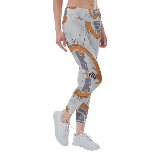 Little Round Droid - Women's Yoga Leggings