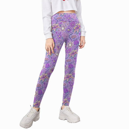 Fairytale Florals – Radiant Sunlight - Kid's Leggings