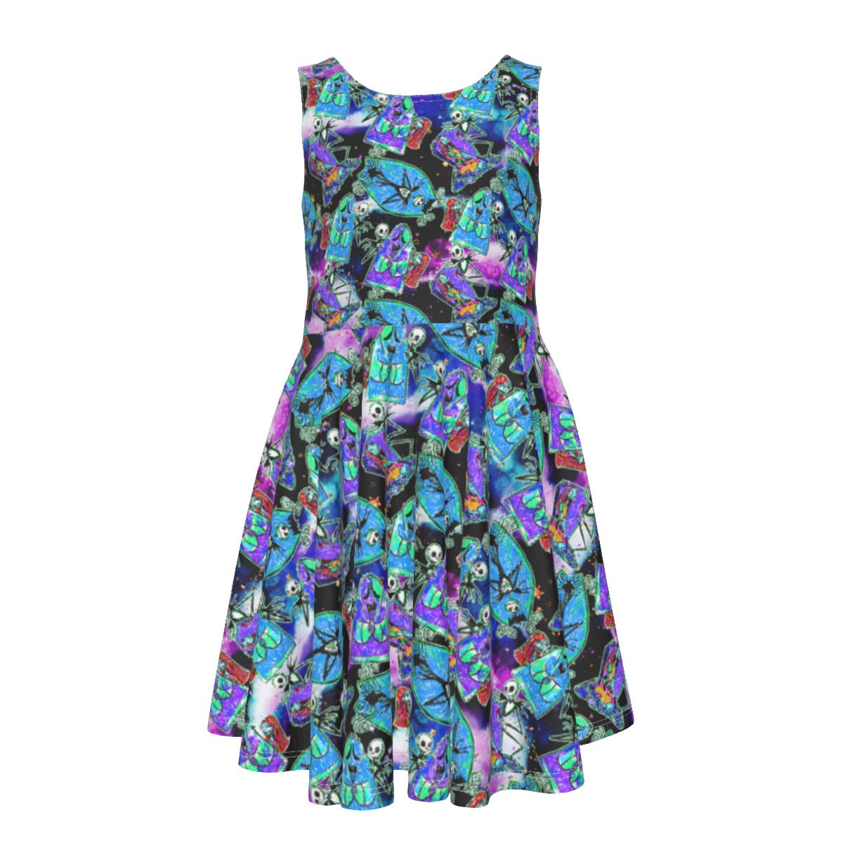 Haunting Romance Sketchched - Kid's Sleeveless Skater Dress