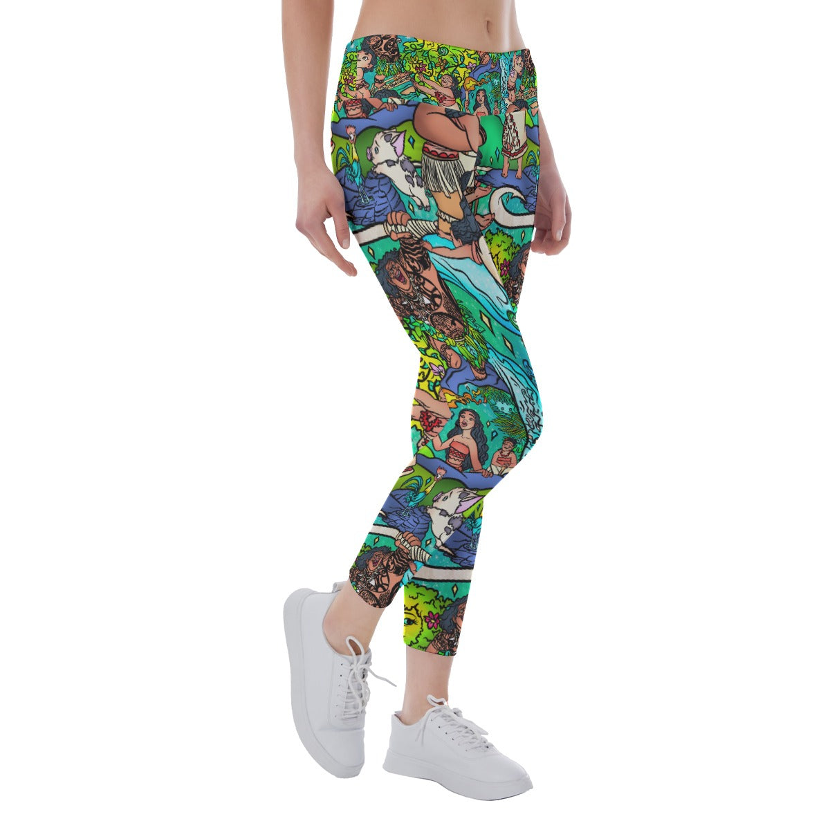 Ocean Voyager Storybook Scenes - Women's Yoga Leggings