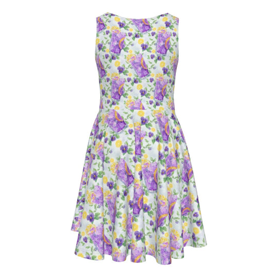 Zest Of The Fest Violet Lemonade - Kid's Sleeveless Skater Dress