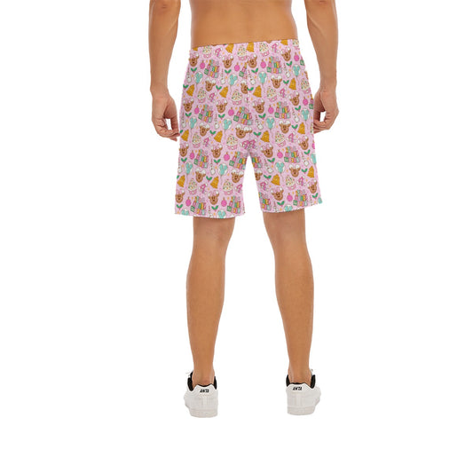 Tiny World Christmas Sugar Rush - Men’s Pocket Beach Shorts