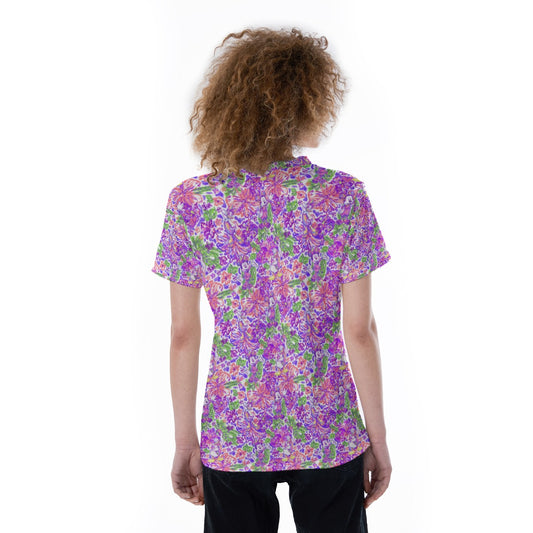 Tropical Splash Vibes - Iconic Crew - Women's Short Sleeve V-Neck T-Shirt