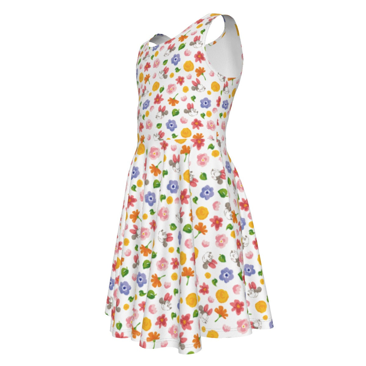 Floral Friends Springtimennie - Kid's Sleeveless Skater Dress