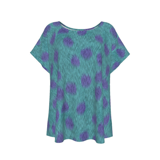 Turquoise Monster Spots - Women’s Relaxed Fit Scoop Tee