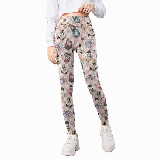 Pink Checkerboard Villains - Kid's Leggings