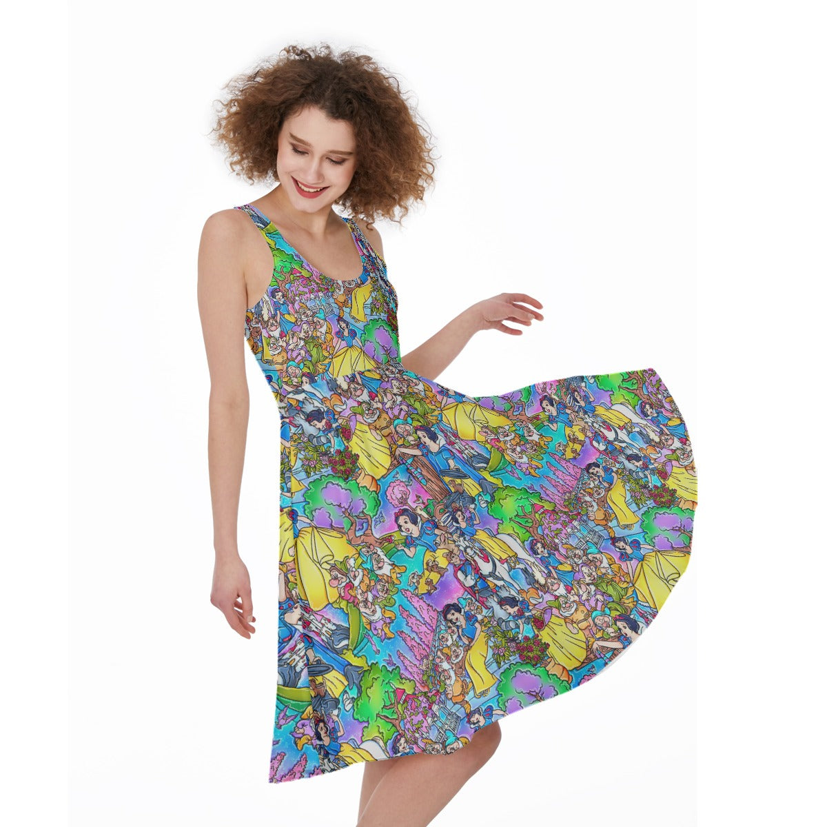 Fairest Princess Storybook Scenes - Pocket Midi Skater Dress
