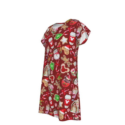 Christmas Snack Goals - Women's T-Shirt Dress