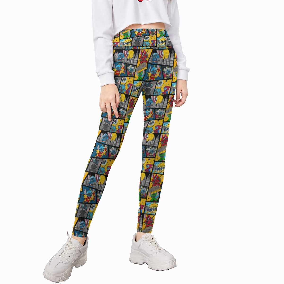 Superhero Stitch - Comic Action - Kid's Leggings