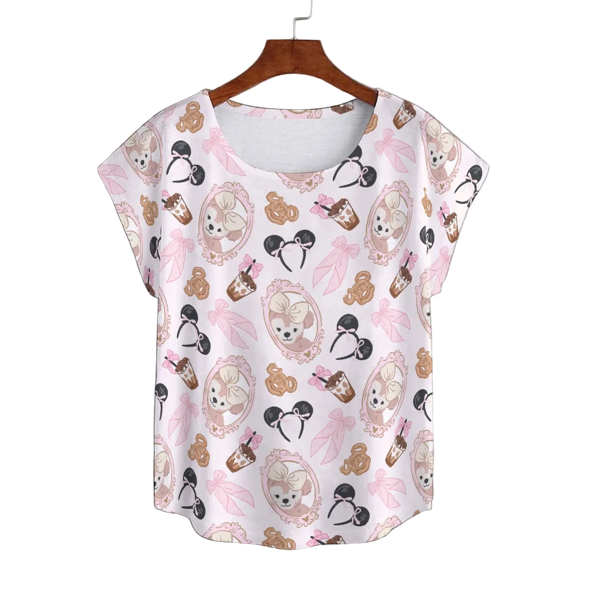 Bow Bear Sweet Day - Women’s Relaxed Fit Scoop Tee
