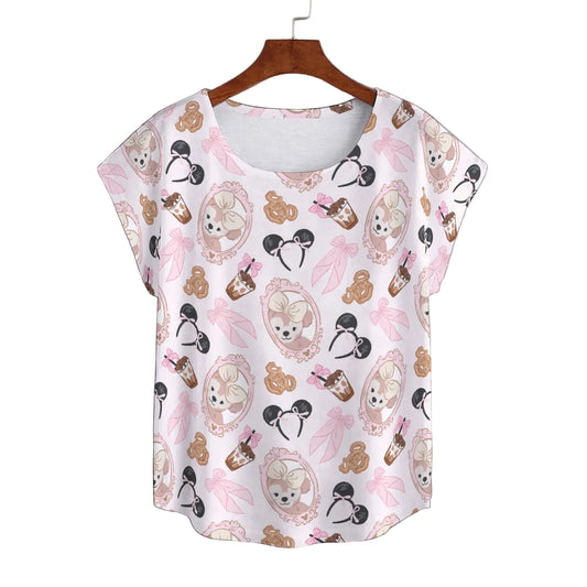 Bow Bear Sweet Day - Women’s Relaxed Fit Scoop Tee