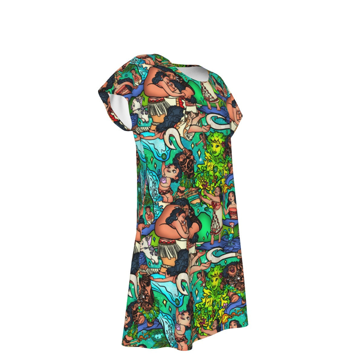 Ocean Voyager Storybook Scenes - Women's T-Shirt Dress