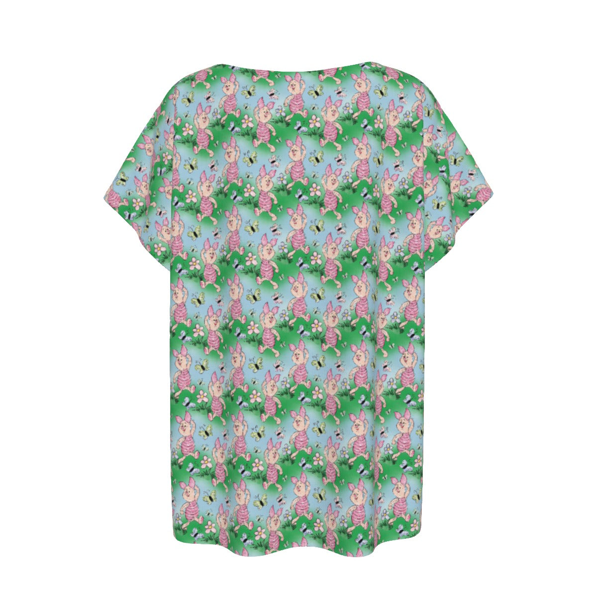 Sketched Shy Friend and Butterflies - Women’s Relaxed Fit Scoop Tee
