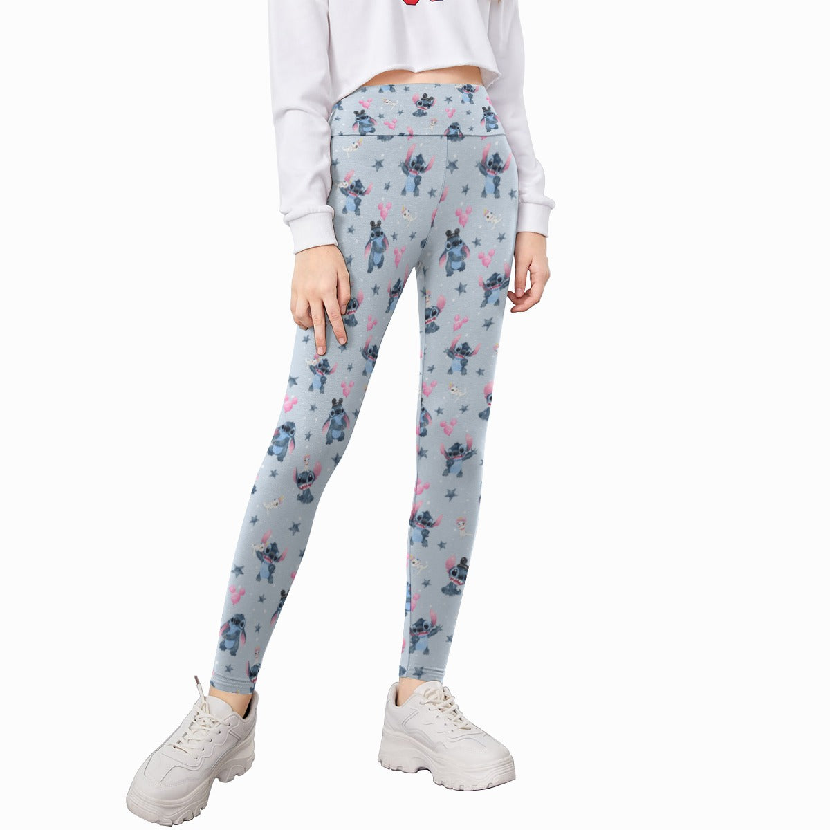 Happy Blue Alien - Kid's Leggings