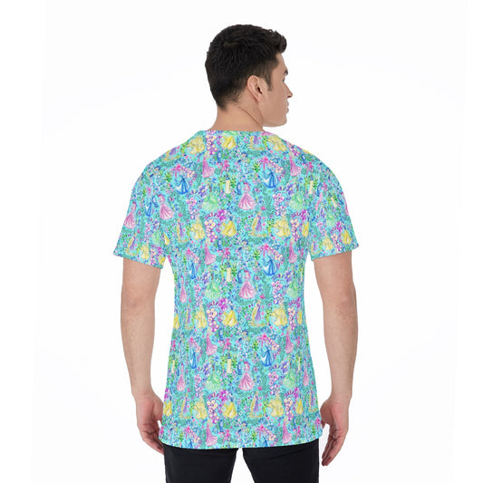 Bright Tropical Princess - Royal Garden Mashup - Men's Short Sleeve T-Shirt