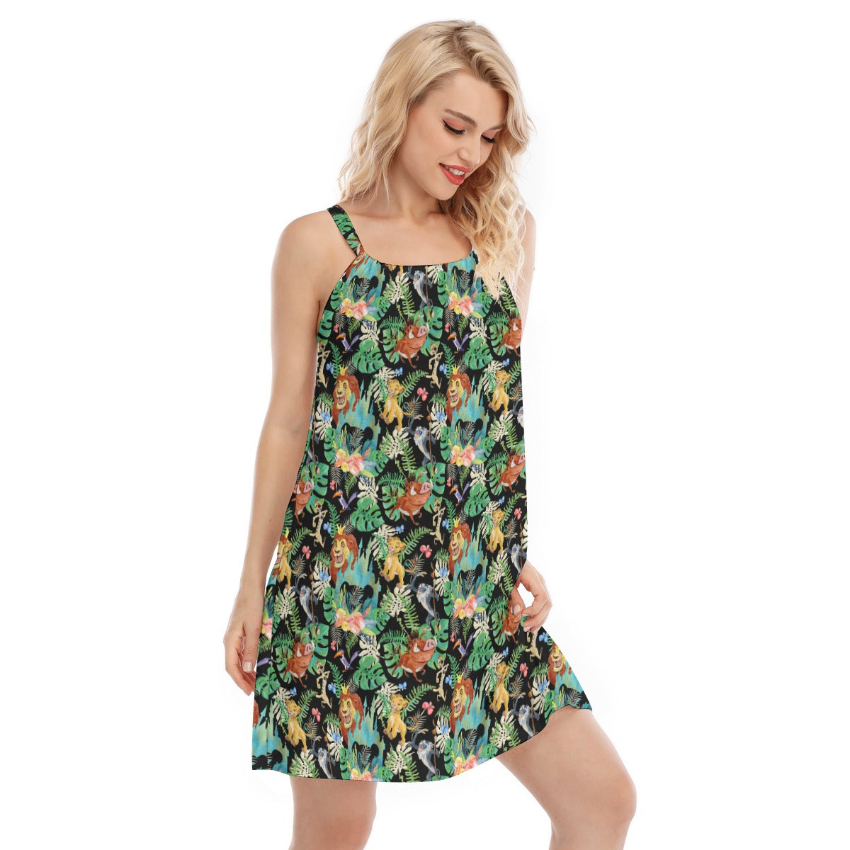 Watercolor Jungle Pride - Women’s Adjustable Sundress