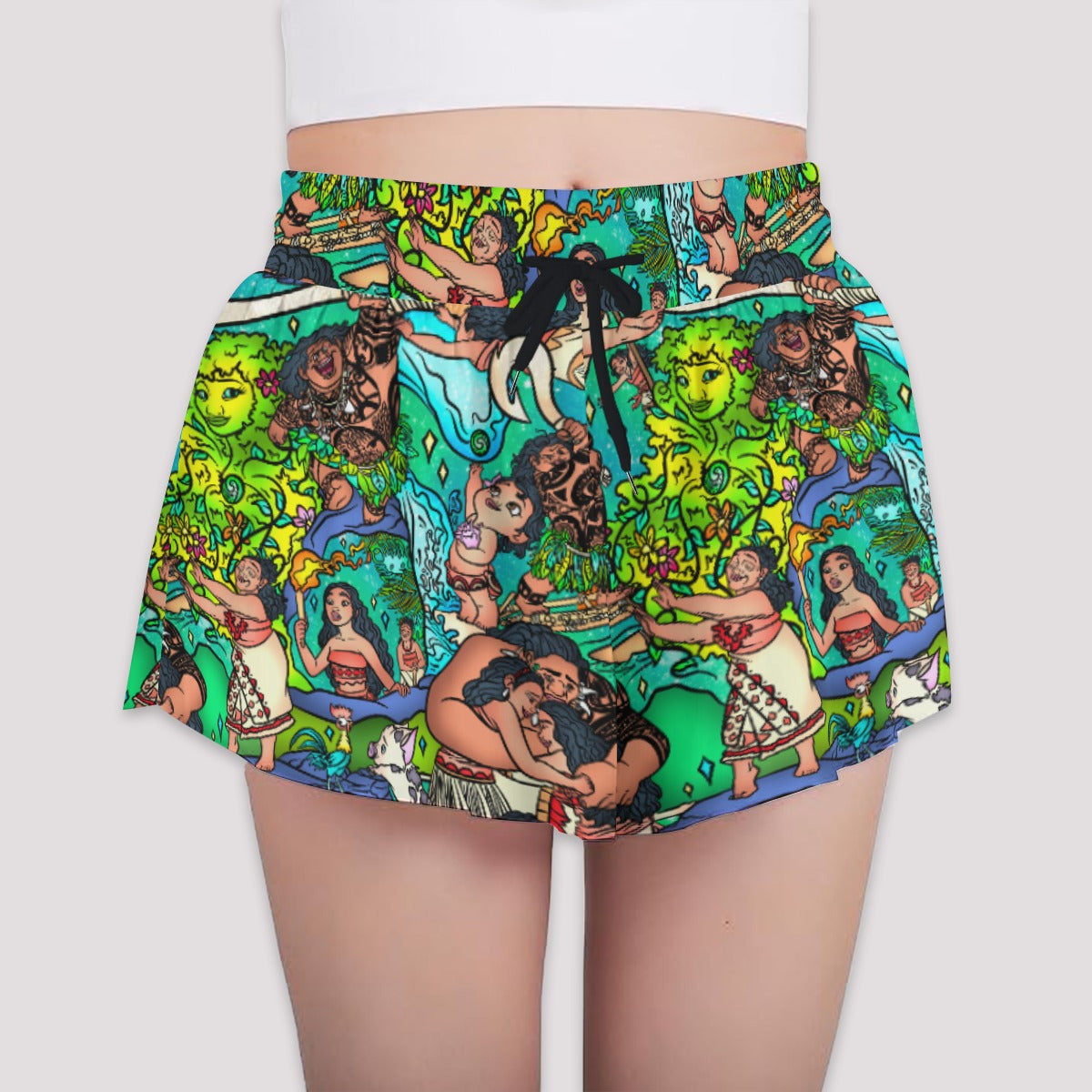 Ocean Voyager Storybook Scenes - Girls’ Flowy Pocket Shorts