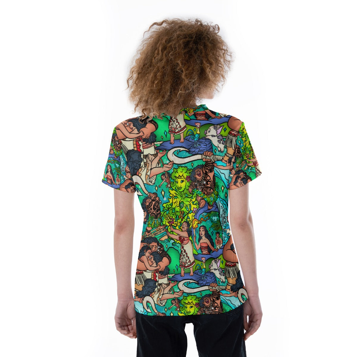 Ocean Voyager Storybook Scenes - Women's Short Sleeve V-Neck T-Shirt