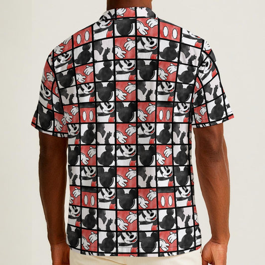 Mouse Block Party - Men’s Cotton-Rich Button Up Shirt
