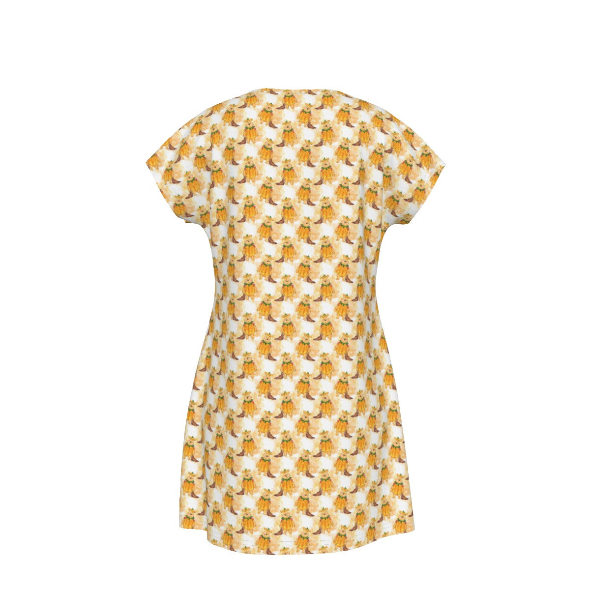 Pumpkin Bear Mischief - Women's T-Shirt Dress