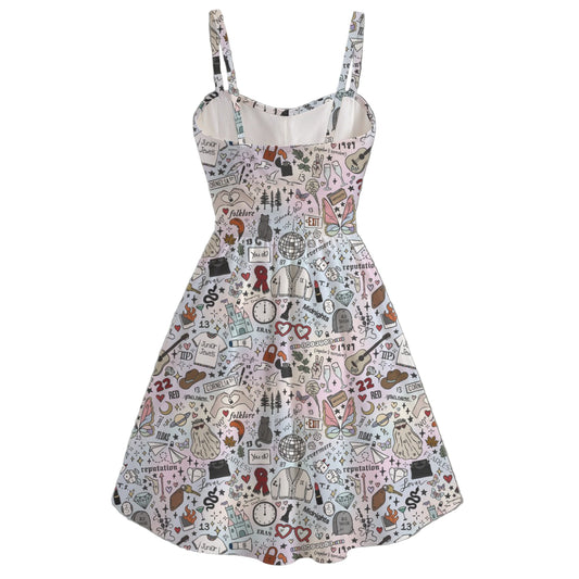 Every Era Collage - Women's Sweetheart Cami Dress