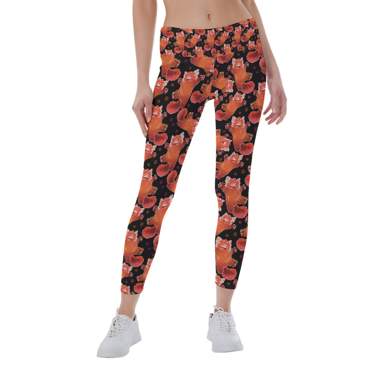 Scribbly Red Panda - Women's Yoga Leggings