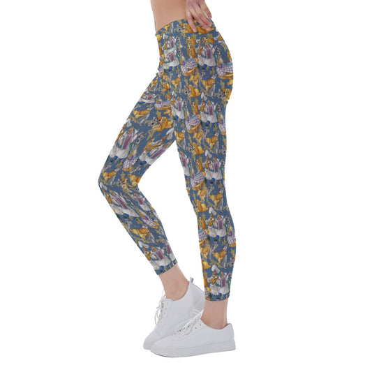 Puppy Love Sketchched - Women's Yoga Leggings