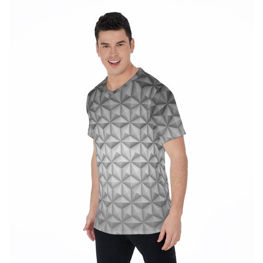 Geometric Silver Sphere - Men's Short Sleeve T-Shirt
